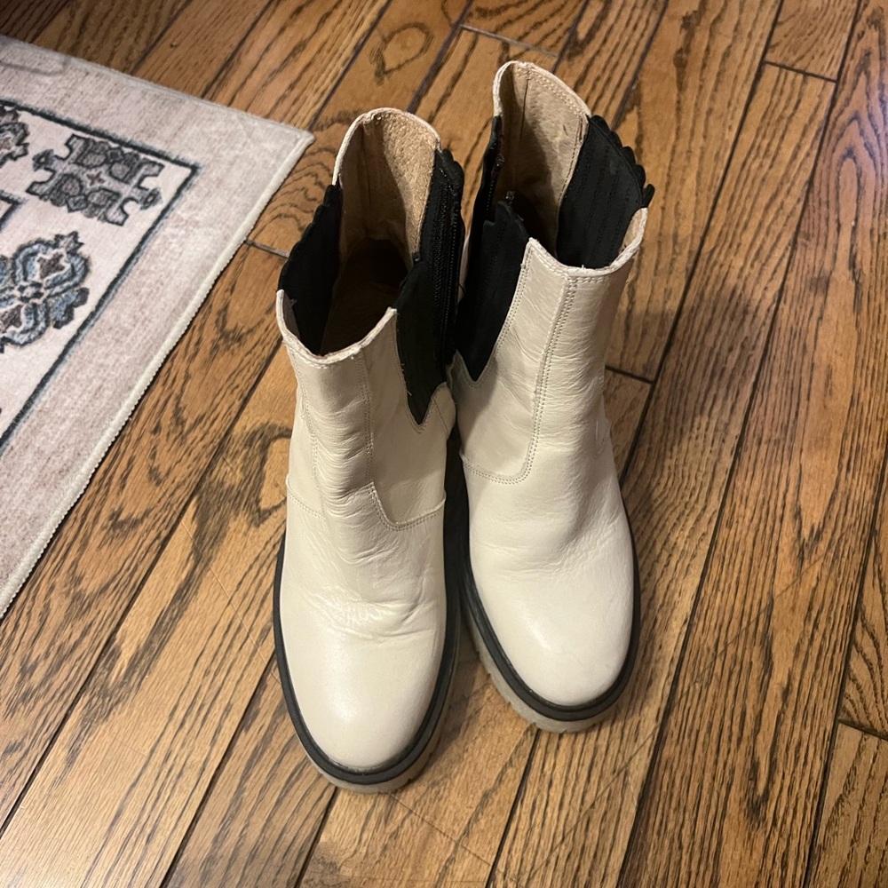 Free People Leather platform boots
